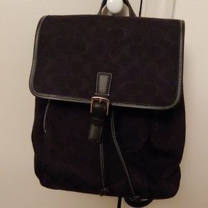 Coach Signature Canvas Backpack